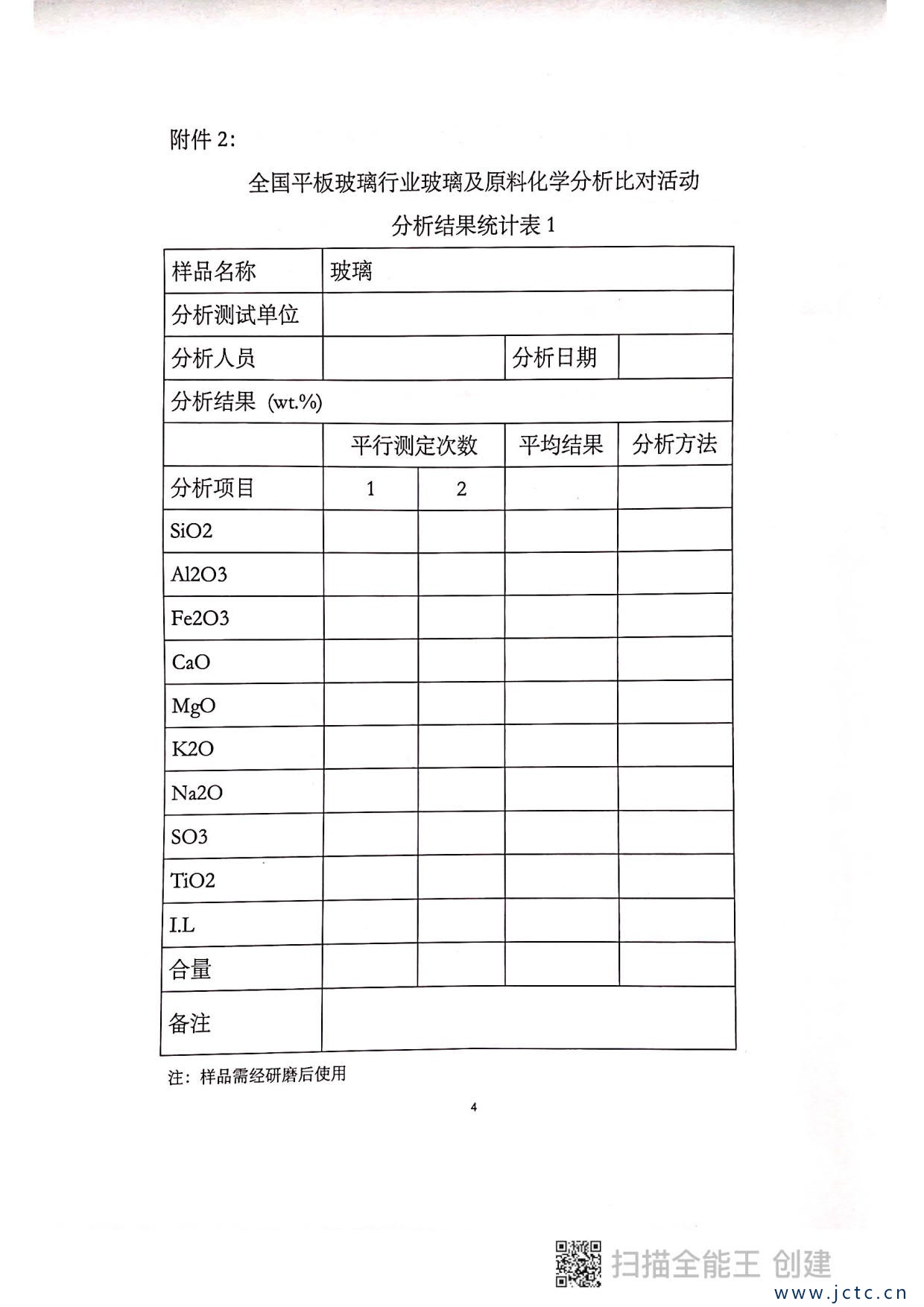 关于开展第二届全国平板玻璃行业原料化学分析对比活动的通知_4.jpg